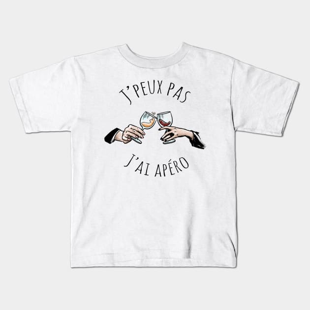 J'peux pas j'ai apéro Kids T-Shirt by Meca-artwork